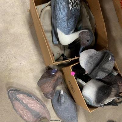 #157 Two Boxes of Vintage Decoy Ducks