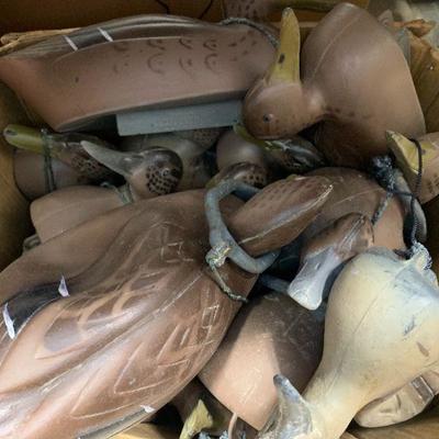 #163 Two Boxes of Vintage Decoy Ducks
