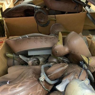 #163 Two Boxes of Vintage Decoy Ducks