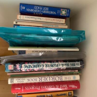 9. Large collection of assorted cooking and gardening books