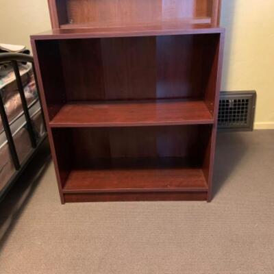 14. Pair of bookcases (35.5”x36.5x12” and 28”x30”x12”) 