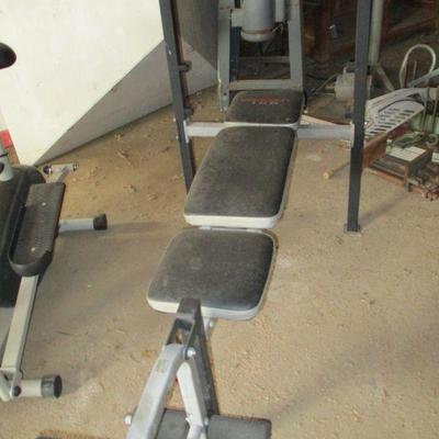 EXERCISE BIKE AND WEIGHT BENCH