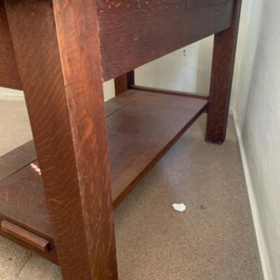 24. Antique oak desk mission style (48â€28â€x30â€)