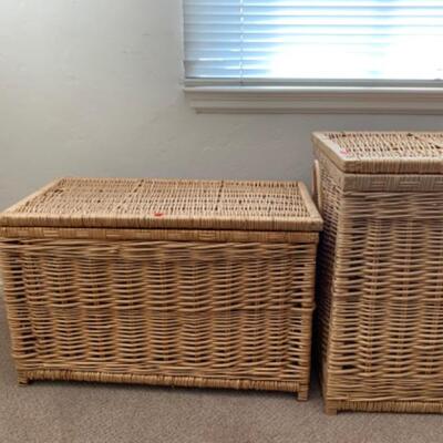 27. Pair of wicker trunks
