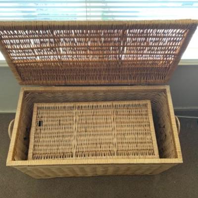27. Pair of wicker trunks