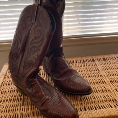 29. Pair of menâ€™s size 12 lizard cowboy boots