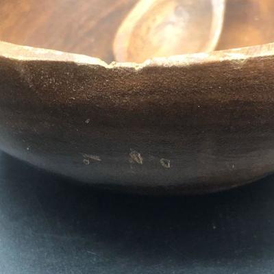 Pair of Wood Pineapple Serving Bowls with Spoons