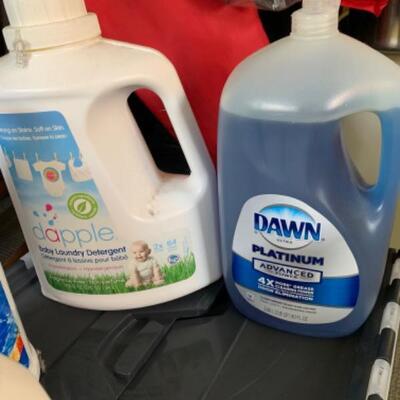 36. Household cleaning supplies