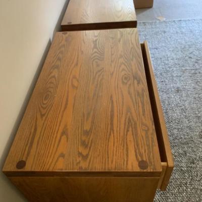 39. Pair of oak drawer chests by Conant (33â€x18x21â€)