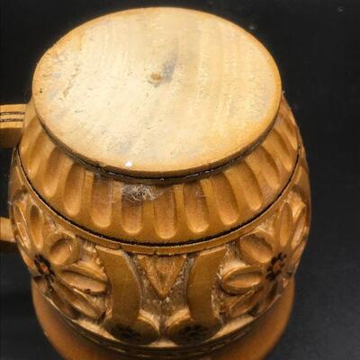 Carved Wood Mug