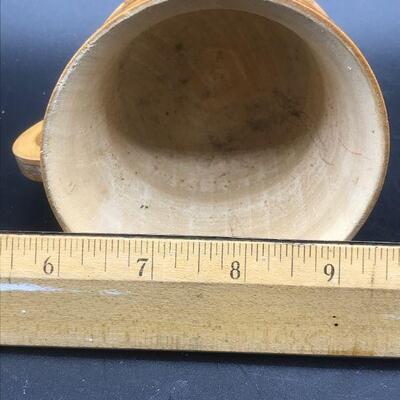 Carved Wood Mug