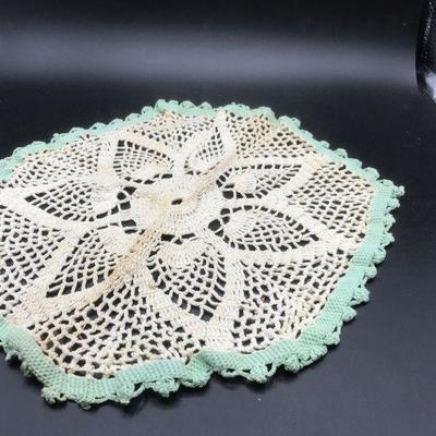 Green Edge Doily Set