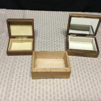 Wood Jewelry Trinket Boxes