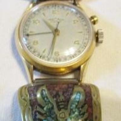 H-84  MEN'S VULCAIN CRICKET WATCH & BAND