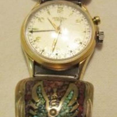 H-84  MEN'S VULCAIN CRICKET WATCH & BAND