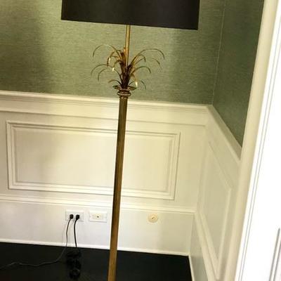 (1) MAISON CHARLES JANSEN PALM TREE FLOOR LAMP HOLLYWOOD REGENCY STYLE LIGHT