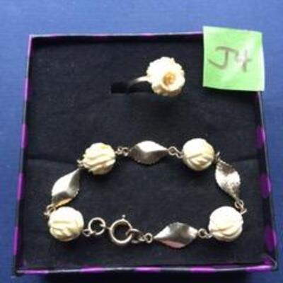 J4 Ivory bracelet and ring set