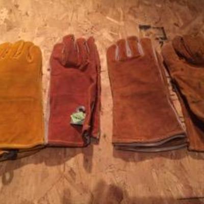 A20 4 pair leather welding gloves