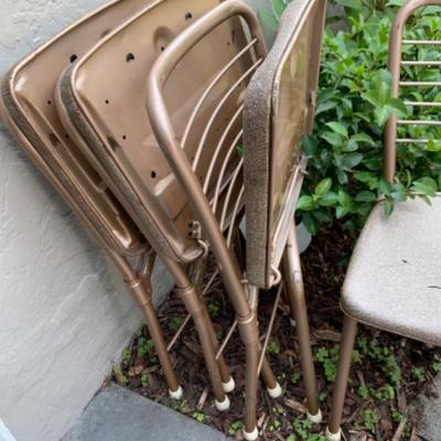 55. Lot of 5 folding chairs