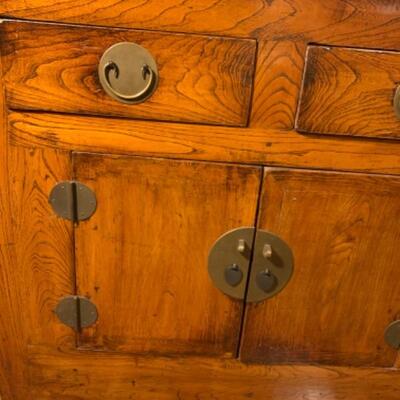 36. Asian Storage Cabinet and Ceramic Vase