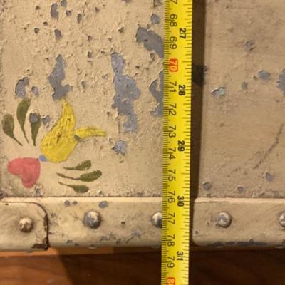 41. Painted Metal Steamer Trunk