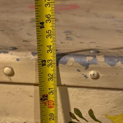 41. Painted Metal Steamer Trunk