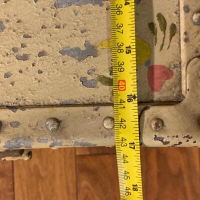 41. Painted Metal Steamer Trunk
