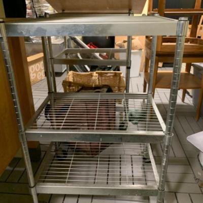 57. Pair of Metal  Rolling Shelves 