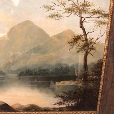 65. Antique Framed Oil Painting, Pastoral Scene 
