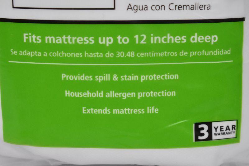 Mainstays Zippered NexGen Waterproof Mattress Protector New
