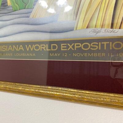 1984 Louisiana World Exposition Nicely Framed Poster 