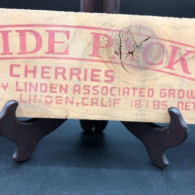 Pride Pick Cherries Vintage Wood Crate Label