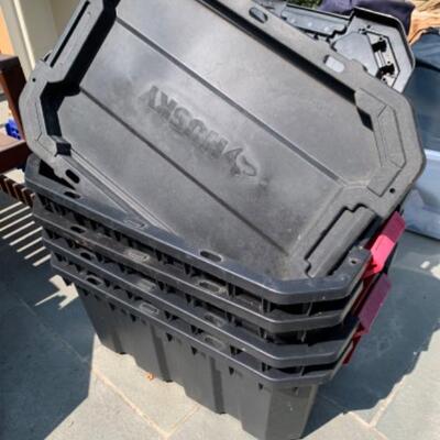 71.  Lot of 4 plastic storage containers
