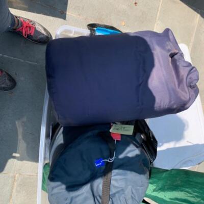 72.  Camping gear, sleeping bags, folding chairs