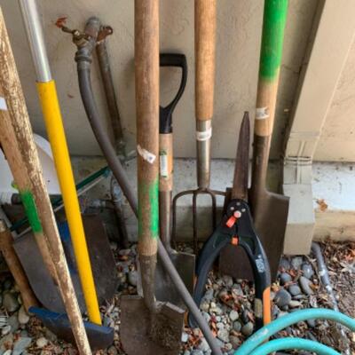 78.  Large selection of rakes, shears, pruner, trimmer, weeder, shovels, etc.