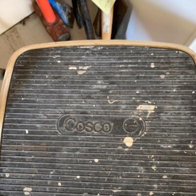 84.  Sledge hammer, crowbar, wedge, step ladder