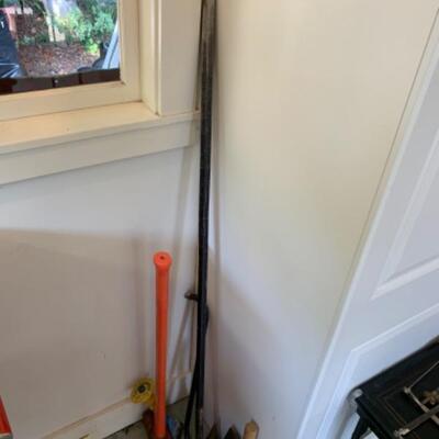 84.  Sledge hammer, crowbar, wedge, step ladder