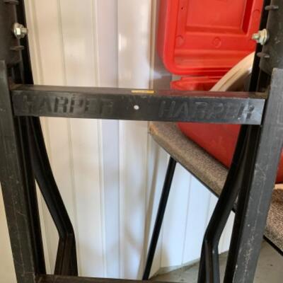 87.  Hand cart and step ladder
