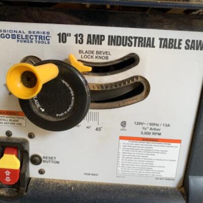 92.  Portable table saw (mint condition) by Chicago Electric