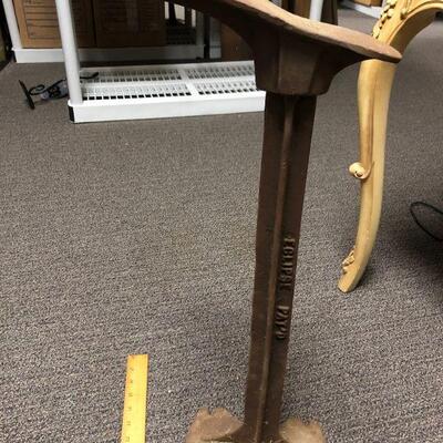 Vintage Shoe Cobblers Anvil Stand with Foot