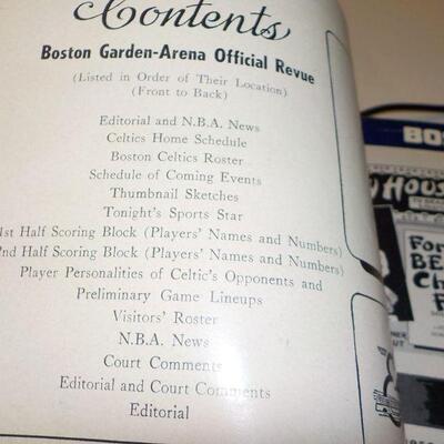 " 1951 Boston Celtic's Garden program".