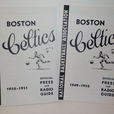 ' 1949 and 1950 Boston Celtics Official Press and Radio Guide.