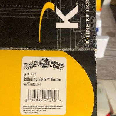 W7:  K-Line Trains 6-21469/21470 Flat Cars w/Container Lot