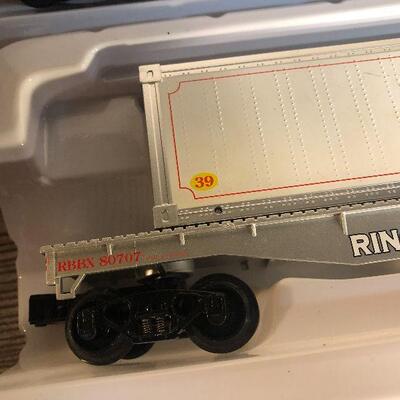 W7:  K-Line Trains 6-21469/21470 Flat Cars w/Container Lot