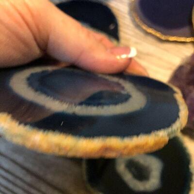 W47: Amethyst Geode and Geode Coasters Lot
