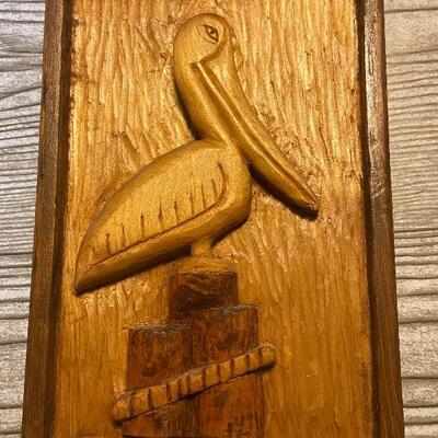 W53: Custom MCM Wood Craft Wall Art Owls and Butterflies