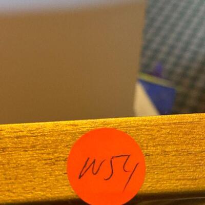 W54: Painting, Candle Jar, and Vintage Book