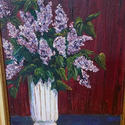 W54: Painting, Candle Jar, and Vintage Book