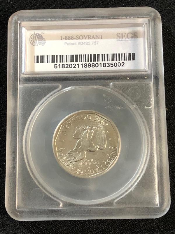 1979 P Susan B Anthony SBA - Near Date/Wide Rim Coin - Graded MS-60 ...