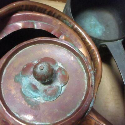 Lot 50 - Antique Copper Tea Kettle 